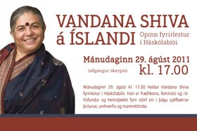 Vandana Shiva á Íslandi